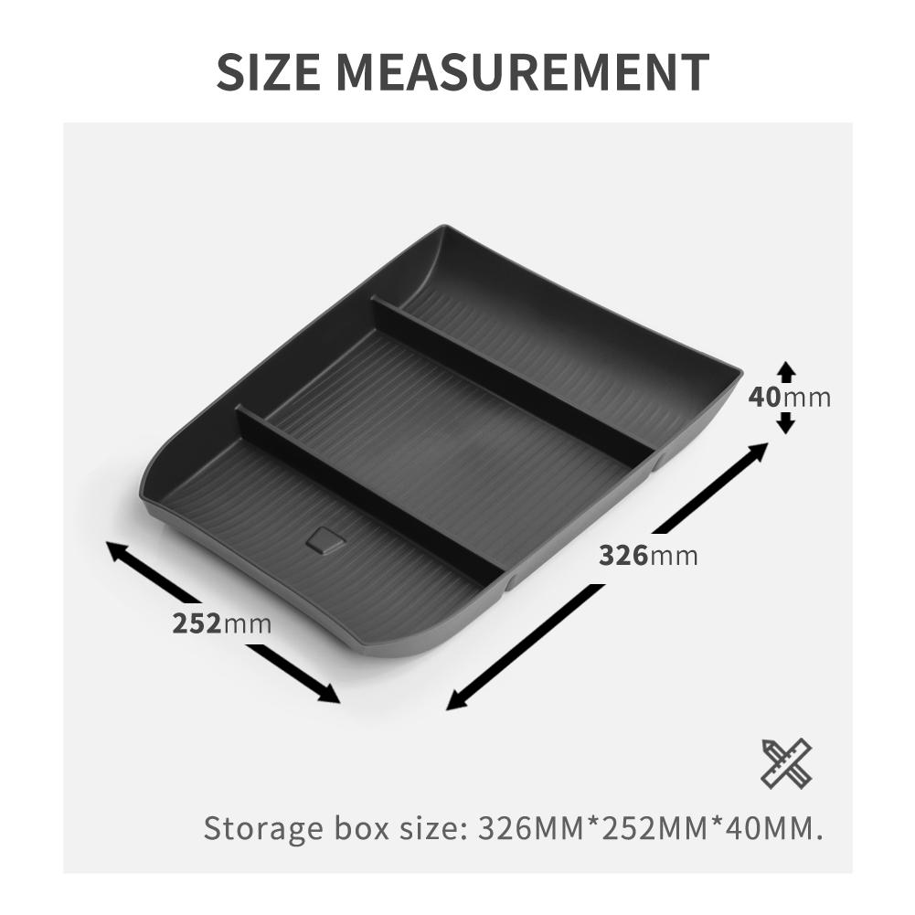 For Hyundai Palisade 2023 2024 Center Console Storage Box Car Central Lower Layer Tray TPE Organizer Accessories Tidying