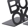 1 paar BUCH Zeichen Form Buch Stehen Metall Buchstützen für Schule Zu Hause Tisch Dekor(140 mm)