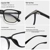 2026 Korean Square TR90 Anti-Blue Light Glasses Frame with Prescription-Ready Large Plano Lenses, Style 1014.