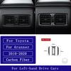 For Toyota 4runner 2010- Carbon Fiber Rear Central Air Vent Control Panel Cover Car Accessories Interior Decorative Stickers
