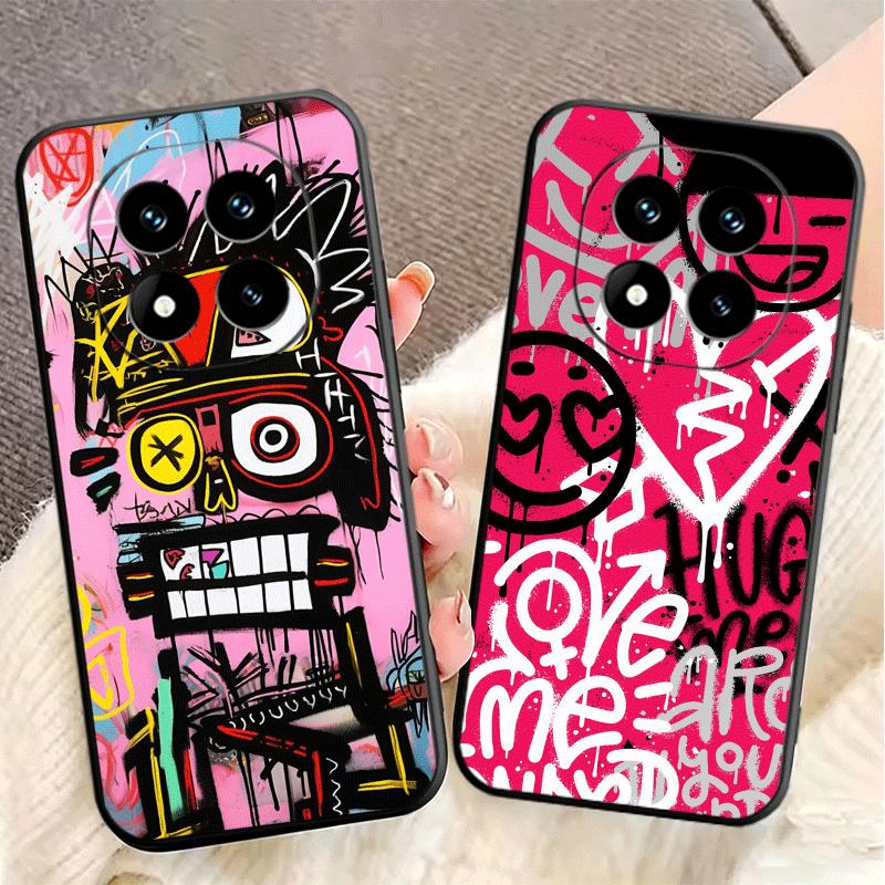 Graffiti Fashion Art Soft Phone Case for Xiaomi Redmi Note 12 13 14 15 Pro Plus 11 12S 11S 11T 10 4G Black Cover Back Shell