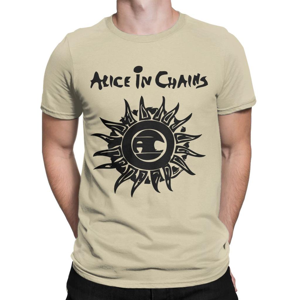 Pánská trička Alice In Chains Logo Úžasné 100% bavlněné tričko s krátkým rukávem Tričko s kulatým výstřihem Oblečení Nápad na dárek