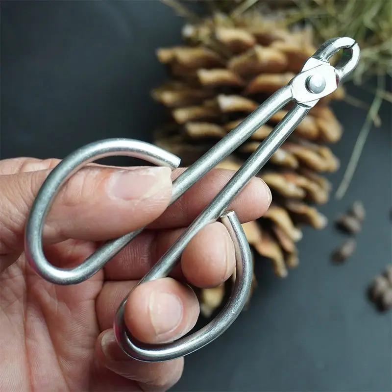 2Pcs Classic Simple Pine Nut Clamp Practical with Pine Nut Pliers Nut Clamp Labor-saving Durable Pine Nut Opener