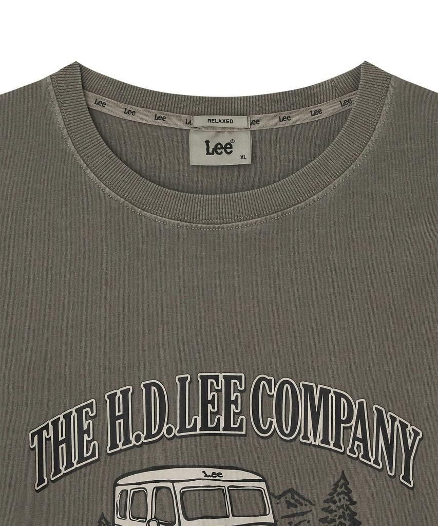 LEE Truck Graphic Long Sleeve T-Shirt Pigment Brown