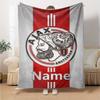 Custom Name Ajax Theme Printed Blanket Perfect For Couch Bed Travel Outdoor Use Machine Washable Cozy Durable