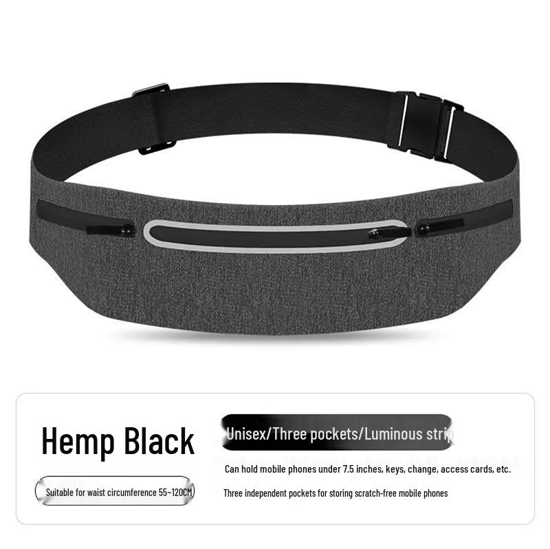 Ultra-Thin Waterproof Lycra Waist Bag with Reflective Zipper for Running