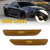 Front Bumper Light Side Marker Housings Amber Lens For 2010-2014 Ford Mustang
