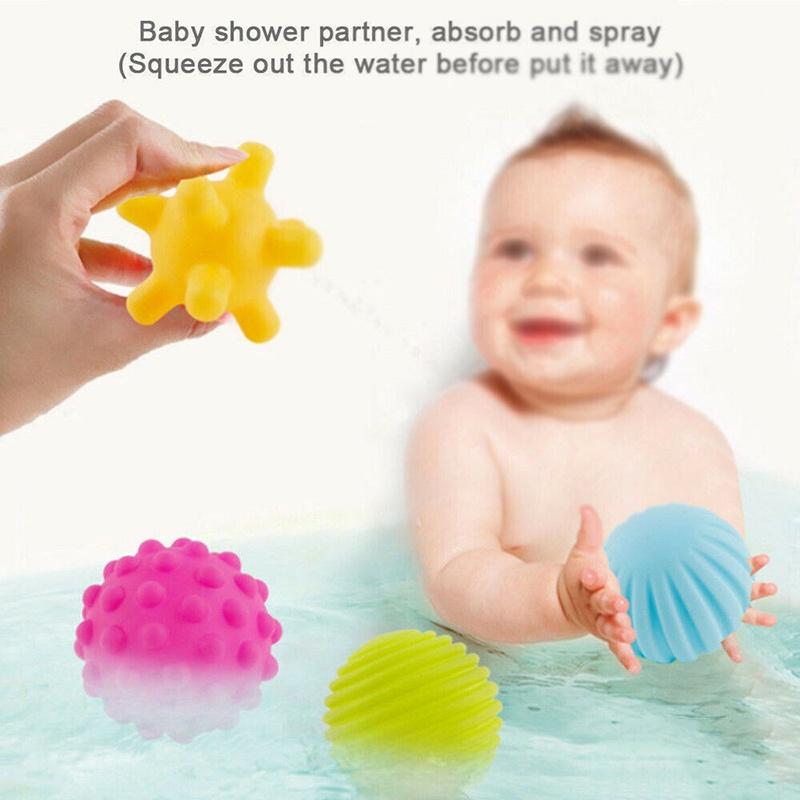 6pcs Baby Soft Massage Sensory Development Puzzle Ball Sound Toys For Infants