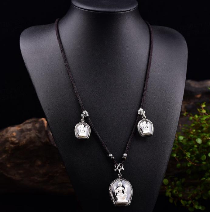 Adjustable Hand-Woven Thai Amulet Lanyard - Single, Double, or Multiple Hang Options