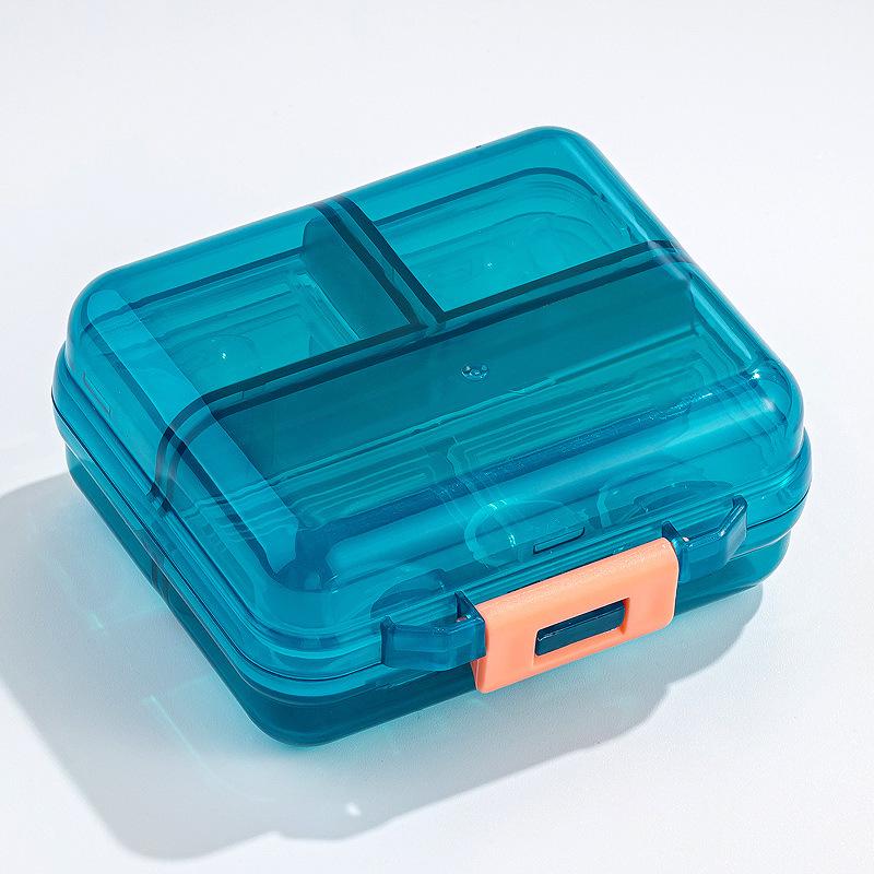 Portable Weekly Pill Organizer Box with 8 Compartments for 3x Daily Medication