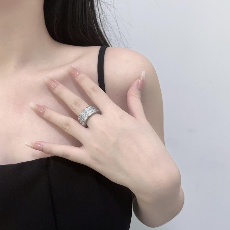 Five-Row Diamond Ring, Popular Universal Ring, Popular Jewelry For Men And Women