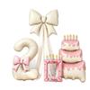 Princess First Birthday Decor Set: Cake, Balloons, Bow & Scene Props