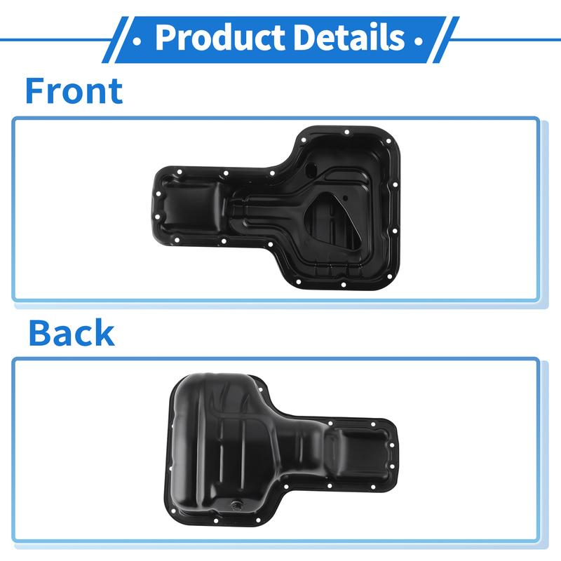 UXCELL No.264314 Engine Oil Pan for Toyota Corolla 1998-2008 Aluminum Alloy Black