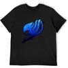 SHAN ZHU YU Autre Fairy Tail Logo Rare Natsu Gray Erza Anime T-shirt Noir Homme Noir