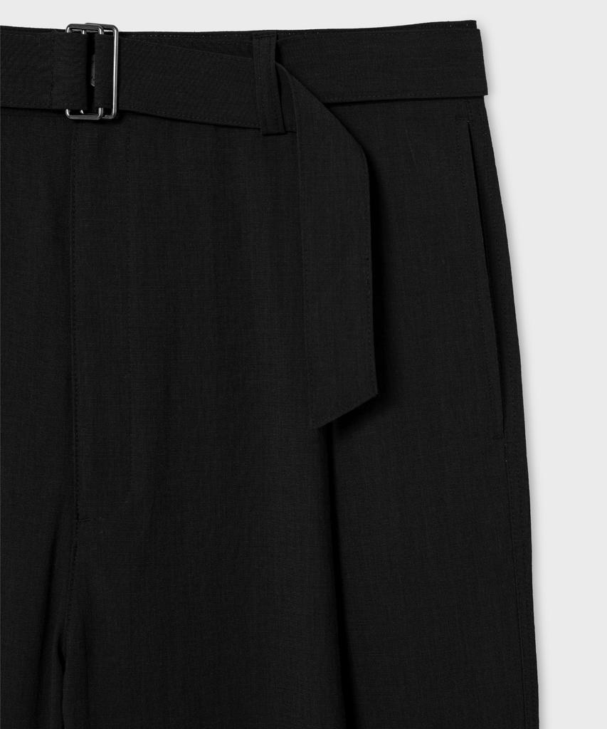 NONBLANK [Summer] Summer Cool Touch Belted Wide Fit Pants_Black