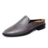 Genuine Leather Mules Shoes Men's Half Shoes For Man Luxury Brand Slippers Men Designer Casual Shoes Breathable Slip On Footwear