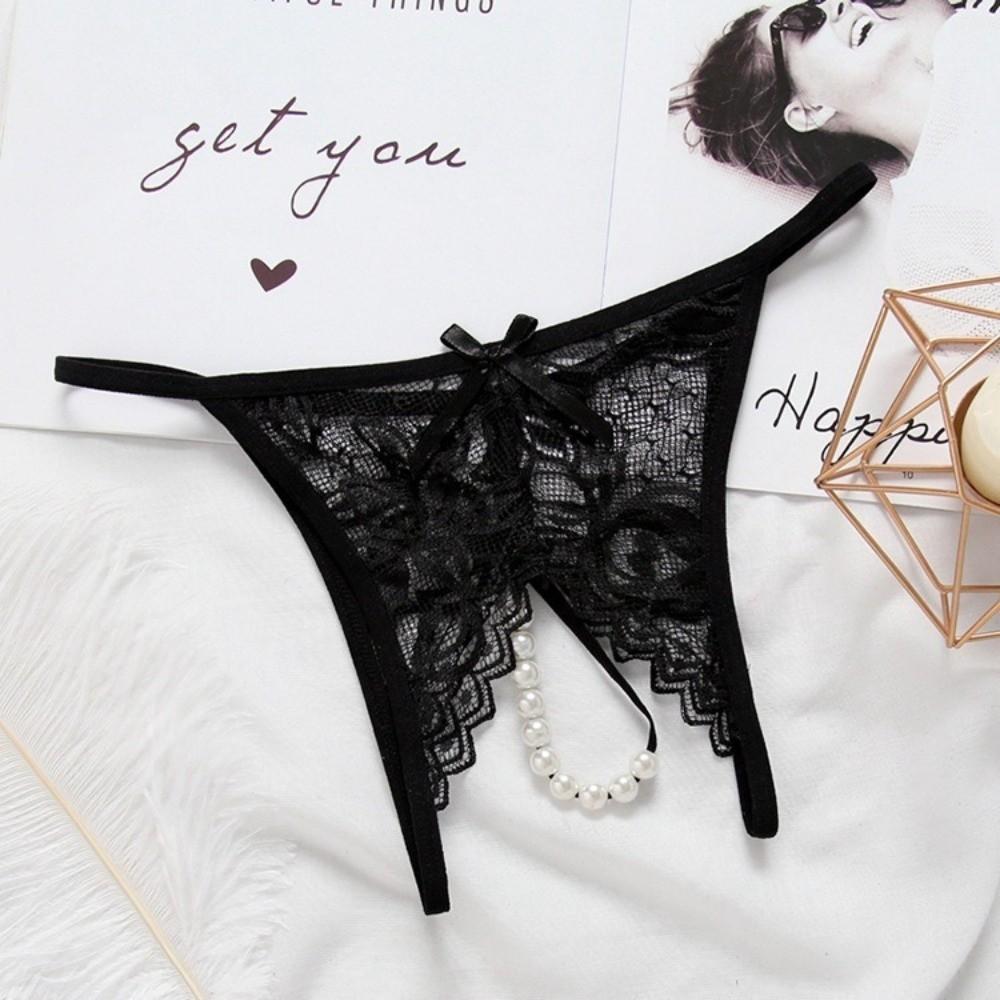 Hollow-out Mesh Lace Briefs Low-waist Women's Thong Sweet Lace Seamless Panties  Female