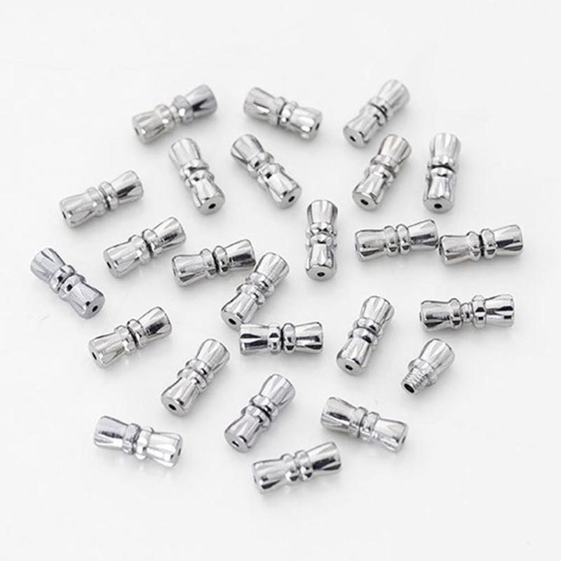 10 adet Varil Vida Klipsler 4.33 inç Uzunluk Gümüş Renk Vida Büküm Toka DIY Kolye Bilezik Takı Yapımı