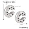 New Geometric Hollow C-Shaped Hollow Ear Clips Titanium Steel Plated 18K Gold Dripping Oil Smooth Design Earrings Versatile Jewelry Women