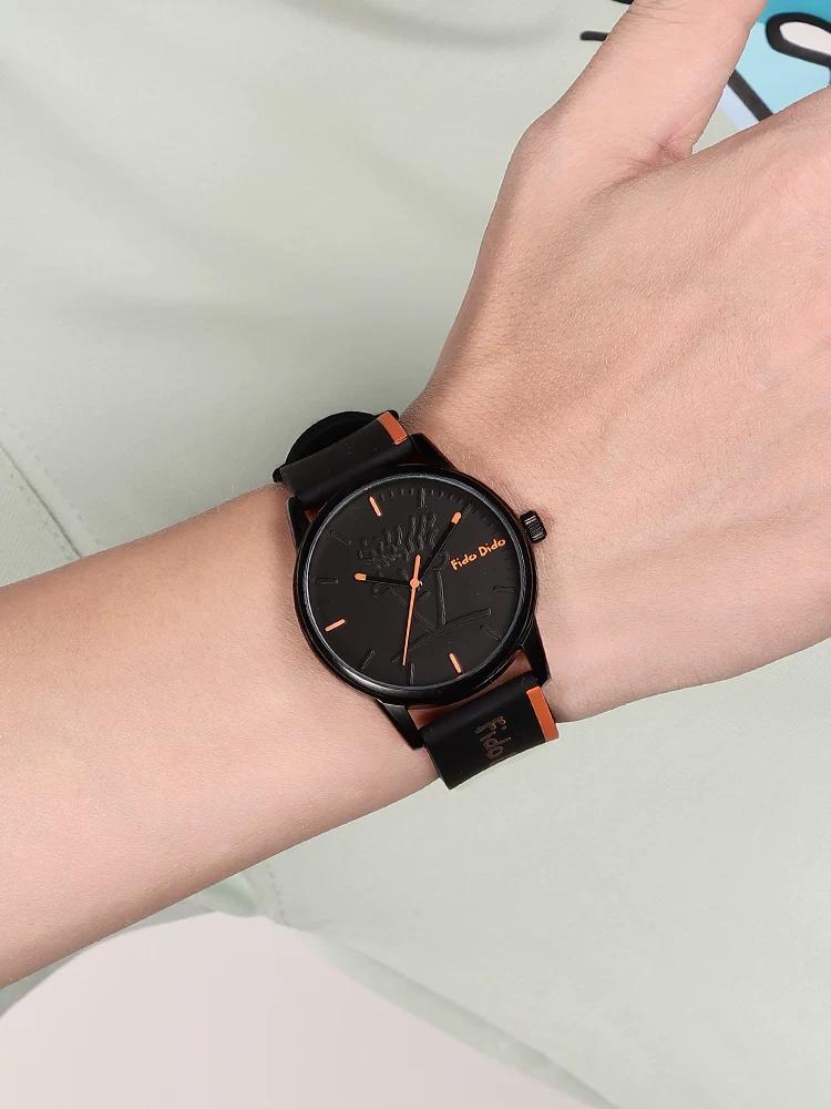Fido Dido Seven up Kid Watch for Men and Women, Fashionable and Versatile Simple Round Wristwatch, Luminous Quartz Watch