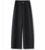 Women's Slim Fit Acetate Wool Cigarette Pants - Autumn/Winter Straight-Leg Casual Trousers