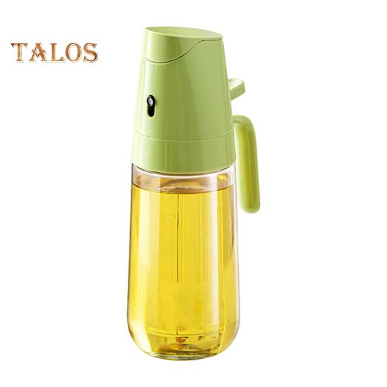 Pulverizator de ulei pentru gătit 2 în 1, dozator și pulverizator de ulei 300/500ml, sticlă de sticlă, duză anti-picurare, instrument de bucătărie ușor de curățat pentru sosuri de ulei și oțet