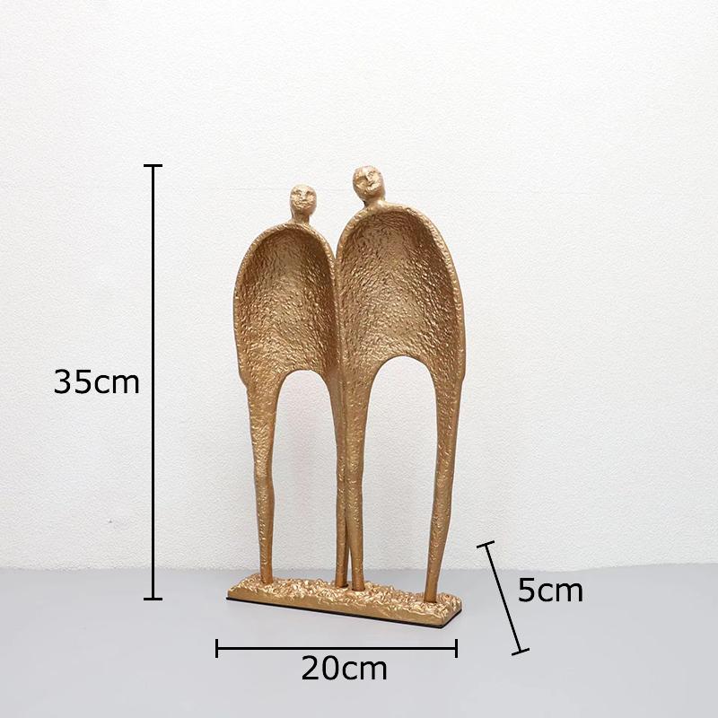 

Minimalist Two Person Statue Desk Decoration Abstract Artwork Ornaments Creative Characters Metal Sculpture Room Aesthetic Decor