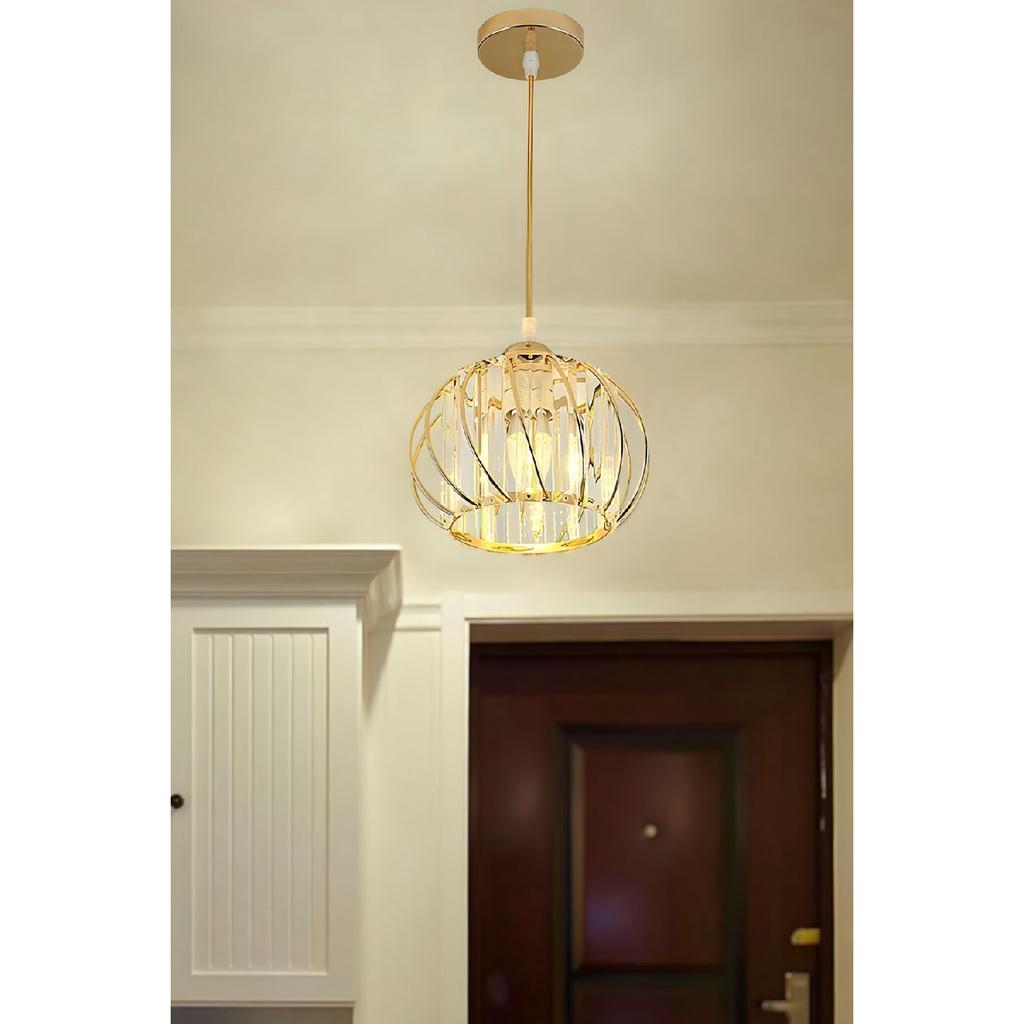 Quattro Model Culoarea Aur Placat Cristal Piatra Corp Metal Candelabru Modern De Tavan De Noua Generatie