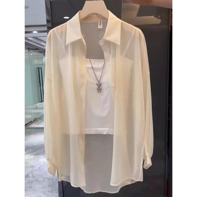 Women's Pearlescent Ice Silk Sun Protection Jacket - Lightweight, Smooth, Trendy Summer Cardigan
