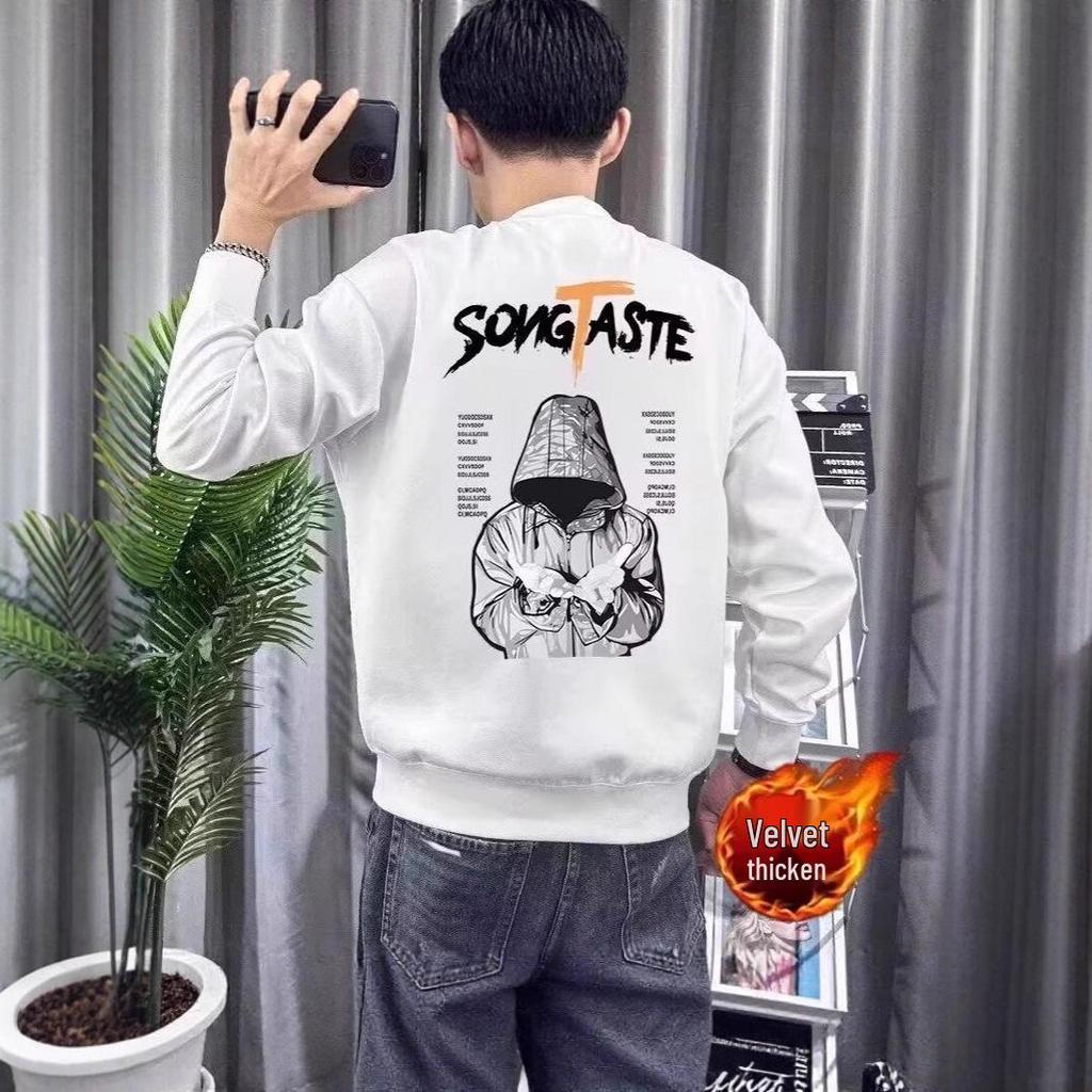 Herren Herbstmode Übergroßes Rundhals Langarm Sweatshirt