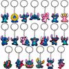 20pcs Stitch Keychain Set: Cute PVC Backpack Pendants & Soft Rubber Accessories