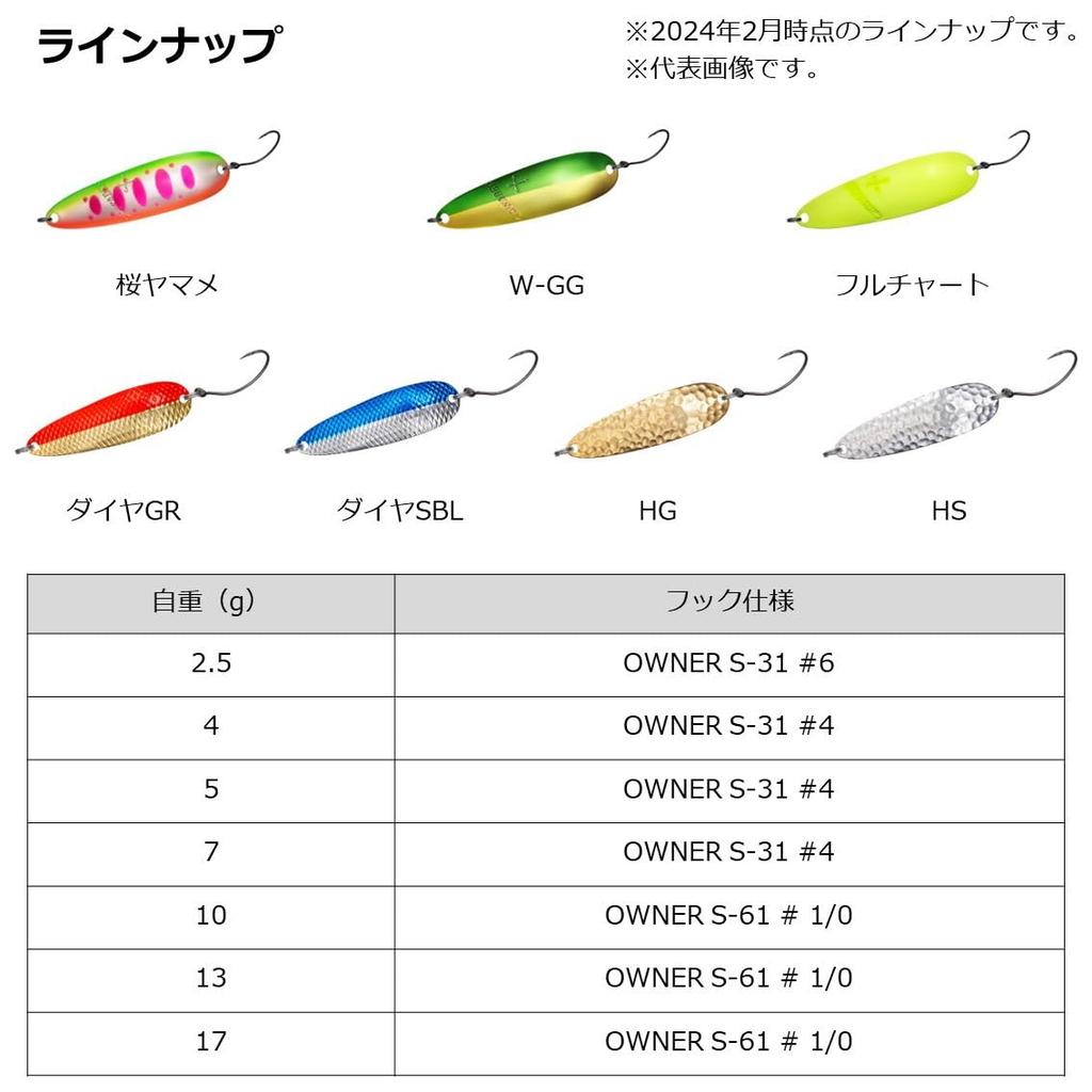 [DAIWA] Crusader 7S Trout Spoon HS