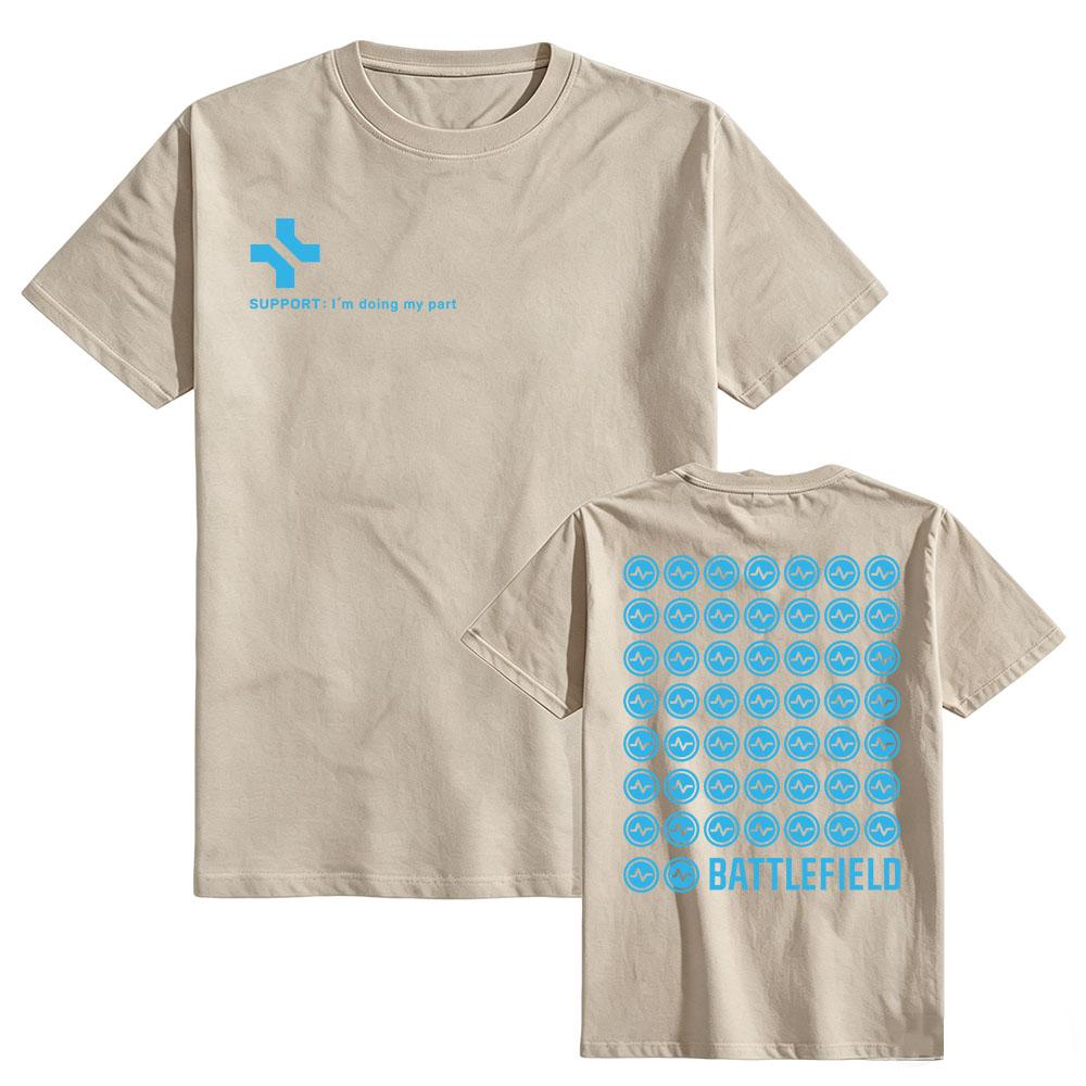 T-shirt Supporto Battlefield 6 Cotone Estiva Manica Corta Morbida Unisex Streetwear Girocollo Moda Stampa Grafica Magliette Merch