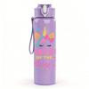 1PC Sister Of The Birthday Girl Unicorn 750ml Color Plastic Sports Water Bottle Leakproof Flip Straw Lid Suitable for Sports Office Home Use