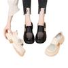Breathable mesh work Breathable loafers women's 2025 summer new Velcro single shoes platform mesh small leather shoes