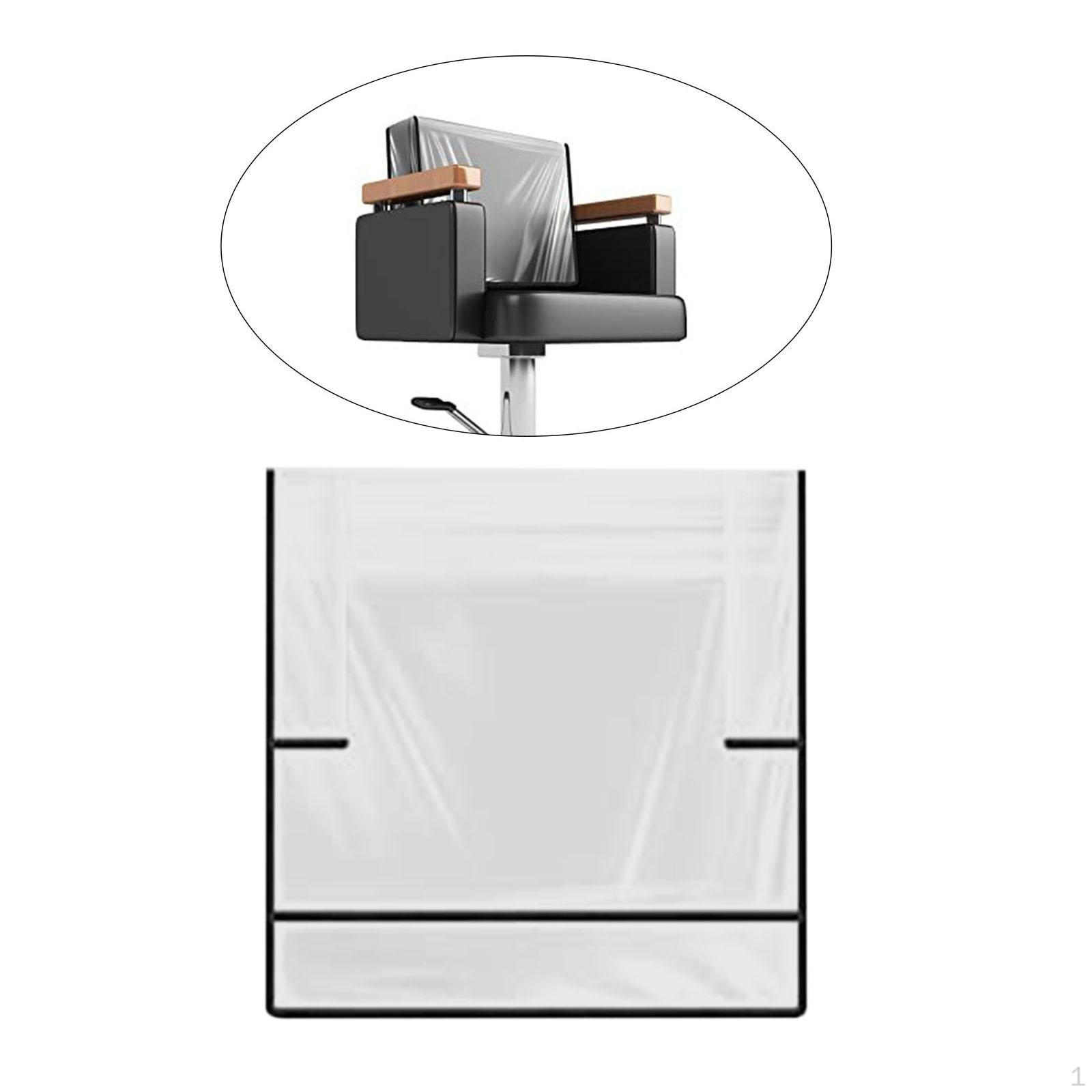 

Hair Salon Chair Cover Backrest Sturdy, Equipment, Waterproof Clear for Home Black Edge