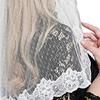 White Simple Veils Laces Traditional Mass Triangles Mantilla Veils for Women for Religious Event