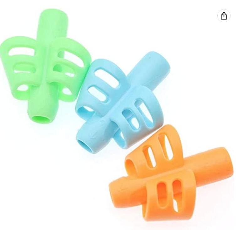 3 pcs Adorable Ring Pencil Grips Soft Silicone Pencil Holders Writing Posture Correction Finger Grip for Kids Preschoolers Special Education Supplies