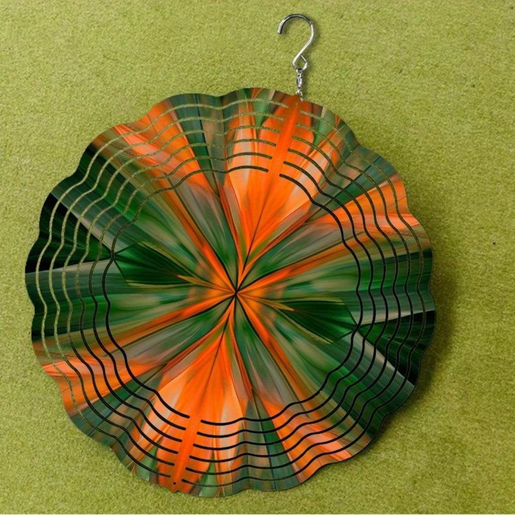 10 Inch Metal Wind Spinner with 360 Degree Hook Outdoor Garden Decor for Lawn Balcony Patio All Season Gift for Family Friends