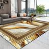 Moderner Luxus Goldener Teppich für Wohnzimmer Abstrakte Dekoration Große Teppiche Couchtisch Seitenläufer Zimmerdekor Matte tapis salon