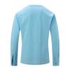 Camicie da Uomo Collo Alto 7 Bottoni Camicia Manica Lunga Tinta Unita Cotone Vintage Taglie Forti Top