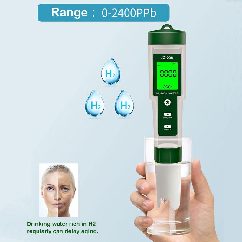 10 in 1 pH Meter Water Tester High Precision Test TDS/PH/EC/H2/ORP/Fertility/Salinity/S.G/Resistivity/Temperature For Aquarium