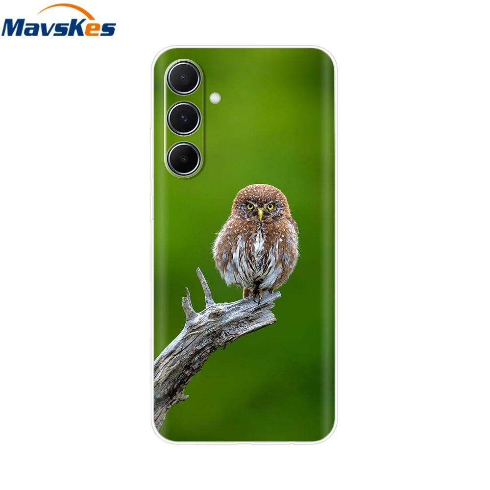 For Samsung Galaxy M35 M55 Case Cute Flower Soft Silicone Back Cover for Coque Samsung M 55 M 35 5G Phone Cover Fundas Shells