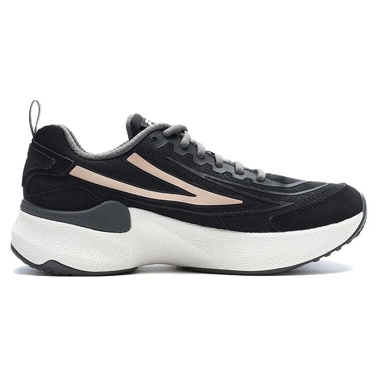 Fila Flow Lightweight Comfortable Fabric Synthetic Leather Low-Top Running Shoes Women Sneaker Black A12W311105FBK