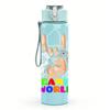 1PC Bunny Hand Game World Color 750ml Color Plastic Sports Water Bottle Leakproof Flip Straw Lid Suitable for Sports Office Home Use