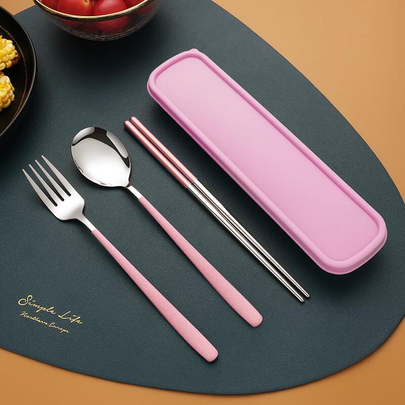 Portable 316 Stainless Steel Chopsticks & Fork Set for Students