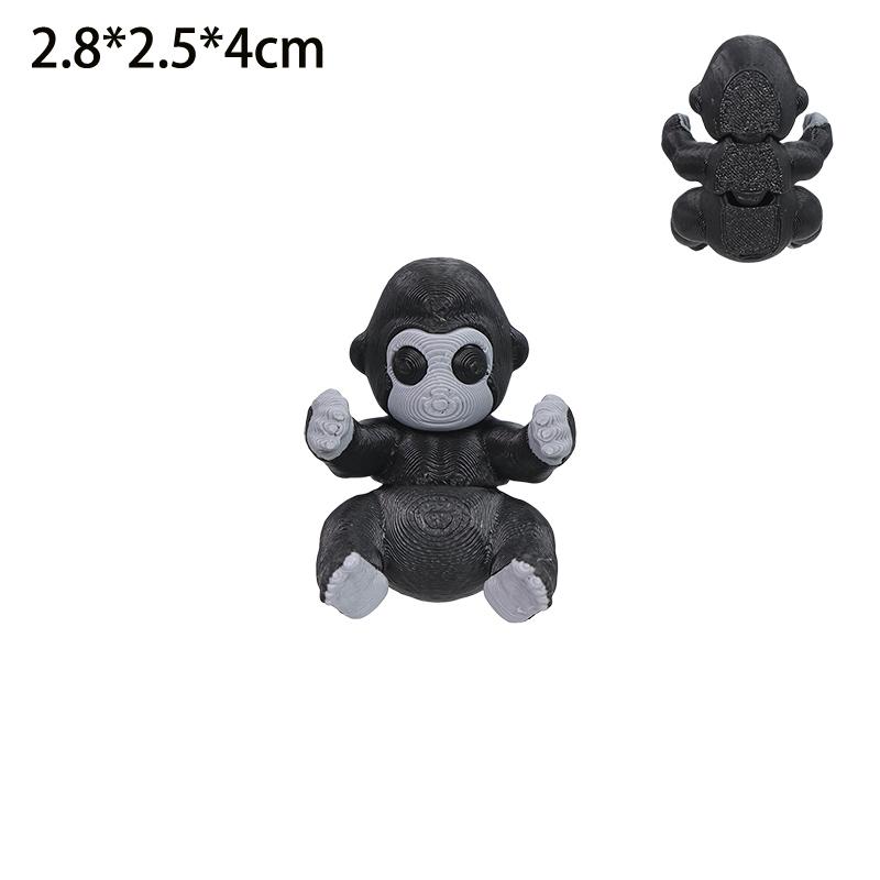 3D Printed Movable Joint Ferret Hermit Crab Flexi Crab Bearded Dragon Animal Figurine Fidget Toy Home Desk Decoration Gift