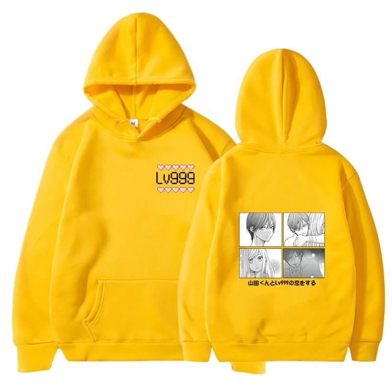 Herfst Nieuw Mijn Liefdesverhaal met Yamada-Kun Op Lv999 Japan Herfst Fleece Anime Hoodies Grafisch Harajuku Unisex Sweatshirts Casual
