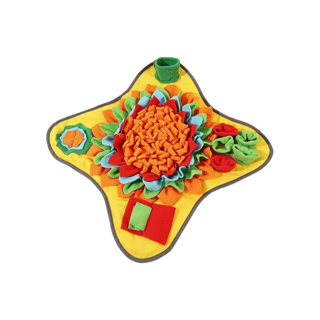 Colorful Flower Snuffle Mat for Dogs – Interactive Sniffing & Foraging Toy, Slow Feeder & Puzzle Game for Boredom Relief