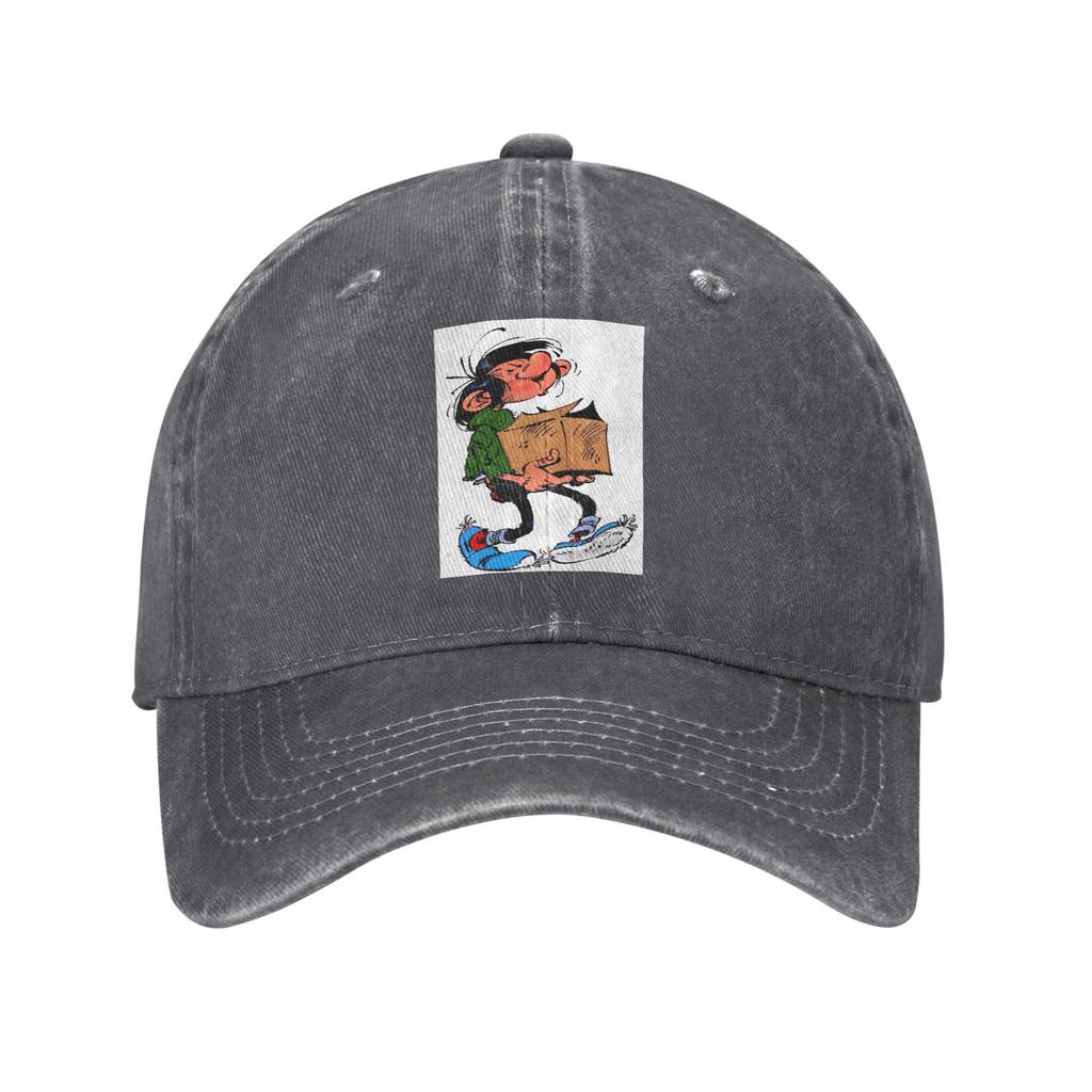 Gaston Lagaffe Big Ben Head Denim Cap Casual Baseball Caps Adjustable Hat Summer Unisex Baseball Hats